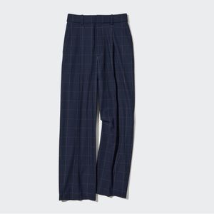 Uniqlo window pane pleated wide pants